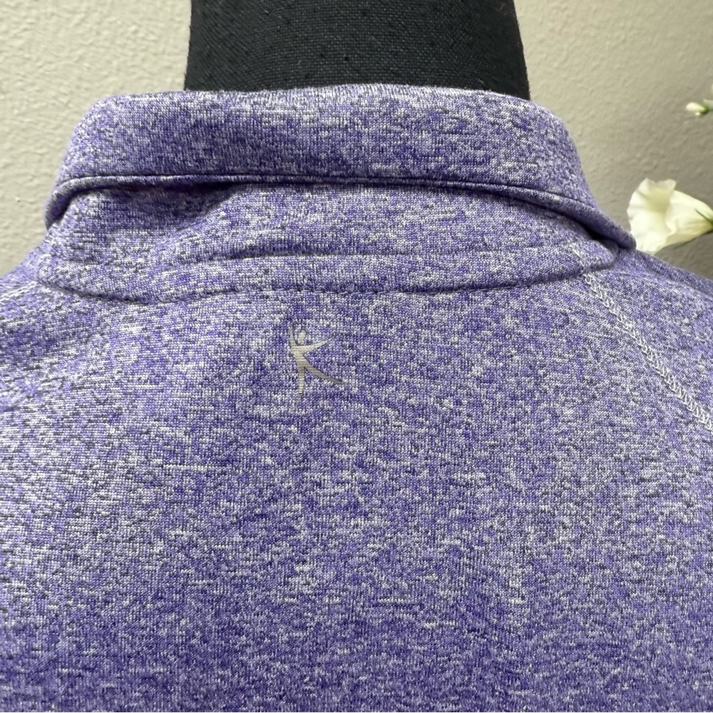 Danskin Now Purple Heather 1/4 Zip Pullover Sweatshirt Plus 2X Activewear - Picture 5 of 8